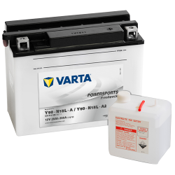 Montaje de Bateria Varta Y50-N18L-A,Y50N18L-A2 520012020 20Ah 260A 12V Powersports Freshpack