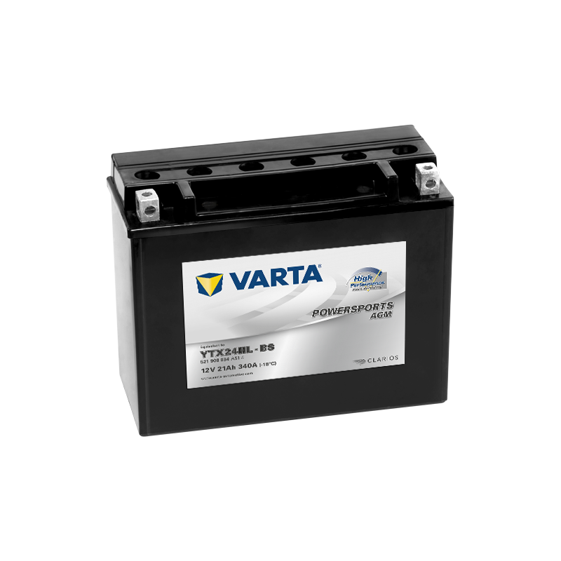 Montaje de Bateria Varta YTX24HL-BS 521908034 21Ah 340A 12V Powersports Agm High Performance