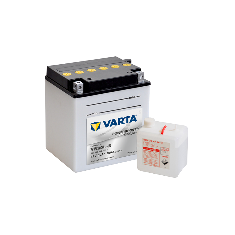 Montaje de Bateria Varta YB30L-B 530034030 30Ah 300A 12V Powersports Freshpack