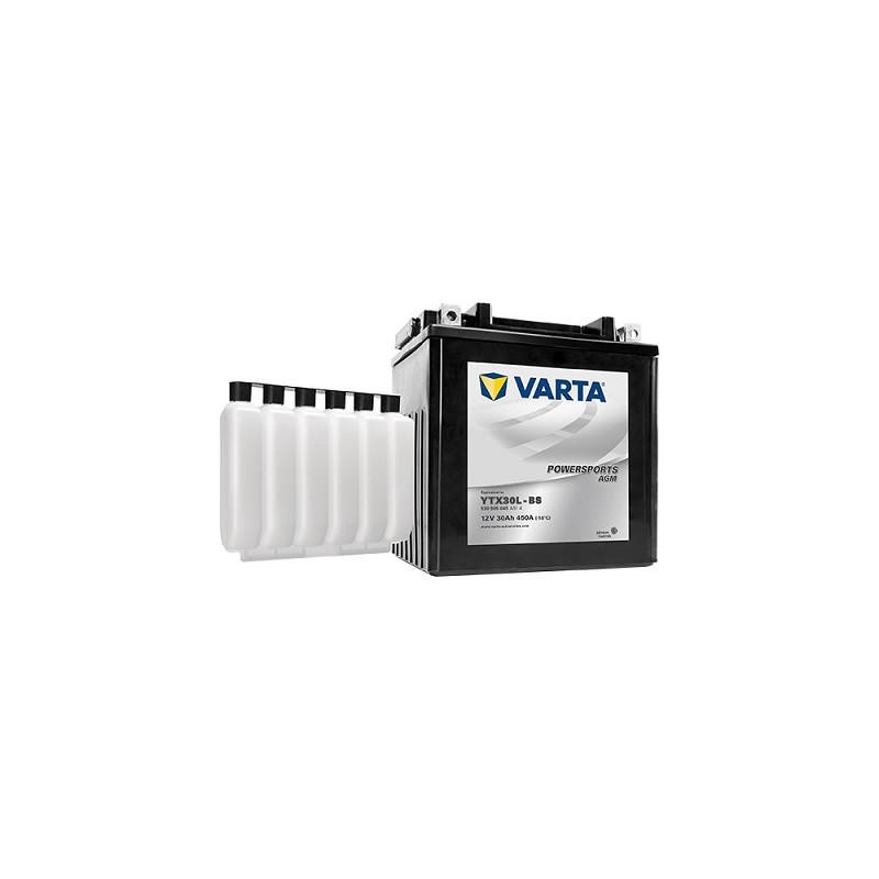 Montaje de Bateria Varta YTX30L-BS 530905045 30Ah 450A 12V Powersports Agm High Performance
